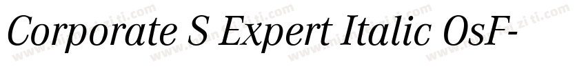 Corporate S Expert Italic OsF字体转换